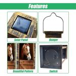 3D Horse Wooden Solar Lantern for Outdoor Decor
