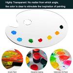 Clear Acrylic Oval Paint Palette for Mixing