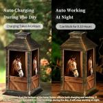 3D Horse Wooden Solar Lantern for Outdoor Decor