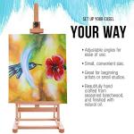 Wooden H-Frame Tabletop Easel for Painting