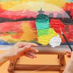 Clear Acrylic Oval Paint Palette for Mixing