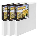 Creative Mark The Edge Cotton Stretched Canvas 12x12, 3-Pack