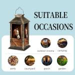 3D Horse Wooden Solar Lantern for Outdoor Decor