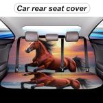 Blue Collar Pet Car Seat Cover with Horse Art