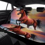 Blue Collar Pet Car Seat Cover with Horse Art