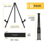 6 Pack Adjustable Black Tabletop Easels with Bags