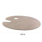 ZHYOHEN 8-Inch Oval Wooden Painting Palette