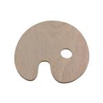 ZHYOHEN 8-Inch Oval Wooden Painting Palette