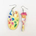 Bohemian Vintage Paint Brush Dangle Earrings