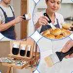 3-Piece Flat Paddle Paint Brush Set