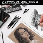 24-Piece Pro Artist Drawing Pencil Set