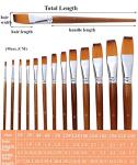 13-Piece Long-Handled Watercolor Brush Set