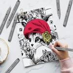 Fhyhej Micro Fineliner Black Ink Pens Set