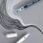 Black & White Extra Fine Tip Acrylic Paint Pens