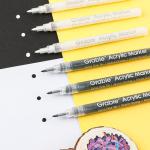 Black & White Extra Fine Tip Acrylic Paint Pens