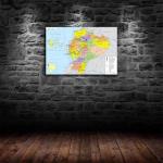 Ecuador Geopolitical Map Canvas Wall Art