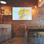 Ecuador Geopolitical Map Canvas Wall Art