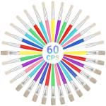 64-Piece Flat & Round Paint Brush Set