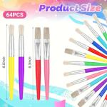 64-Piece Flat & Round Paint Brush Set