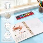 Seaside Watercolor Workbook with Paint Set and Brushes