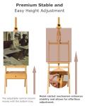 Adjustable Beech Wood Art Easel with Storage Drawer