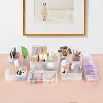 Clear Stackable Makeup Organizer Case Set