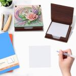 5D Diamond Art Note Storage Box - Pink Flower
