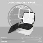 MOMIRA Travel Makeup Bag with Mirror and Light