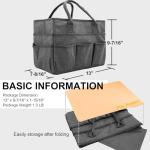 Cupohus Art Organizer Tote Bag with Pockets