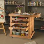 Rolling 5-Tier Art Supplies Organizer Cart