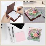 5D Diamond Art Note Storage Box - Pink Flower