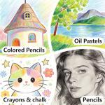 60 Sheets Cold Press Watercolor Paper, 5x7 Inch