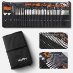 Nicpro 40-Piece Professional Paint Brush Set