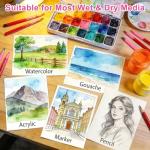 60 Sheets Cold Press Watercolor Paper, 5x7 Inch