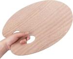 Ergonomic Wooden Artist Palette for Oil Painting