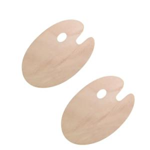 2-Pack Wooden Paint Palettes for Artists