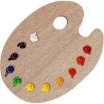 Ergonomic Wooden Artist Palette for Oil Painting