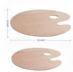2-Pack Wooden Paint Palettes for Artists