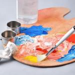 2-Pack Wooden Paint Palettes for Artists