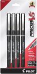 Pilot Precise V5 Liquid Ink Pens, Black, 4-Pack