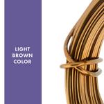 Aluminum Craft Wire - 12 Gauge, Light Brown 39.3 ft