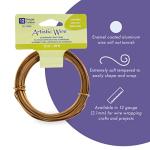 Aluminum Craft Wire - 12 Gauge, Light Brown 39.3 ft