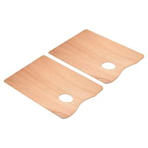 Wooden Paint Palette Set with Thumb Hole - 2 Pack