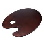 HEVSTIL Oval Wooden Painting Palette for Gouache