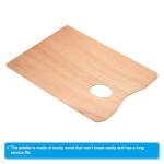 Wooden Paint Palette Set with Thumb Hole - 2 Pack