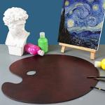 HEVSTIL Oval Wooden Painting Palette for Gouache