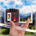 Mini Portable Watercolor Palette Set with Sketch Book
