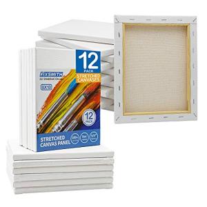 FIXSMITH 12-Pack 8x10 Inch Stretched Canvas