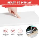 Set of 4 Stretched Cotton Canvases for Painting