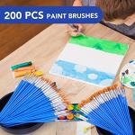 AROIC 200-Piece Acrylic Paint Brush Set